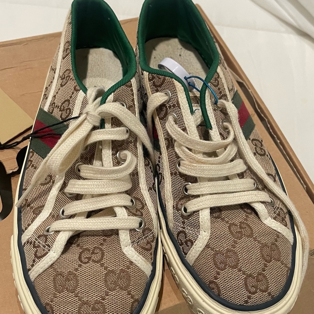 Gucci Brown and Cream Off The Grid Sneakers